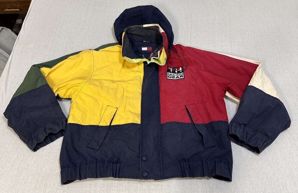 Vintage Tommy Hilfiger Sailing Gear 045/88 Hooded Jacket Large